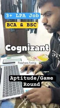 Cognizant Aptitude & Game Round 😳 | Freshers Job | BCA & BSC students #cognizant #shorts #job