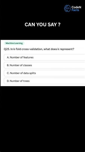 What Does K Represent in K-Fold Cross Validation ? #shorts #ytshorts #ai #yt #coding