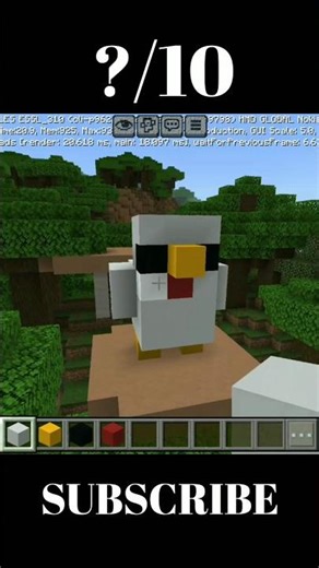 Minecraft but I made a chicken statue #viralshorts #minecraft