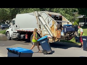 Casella Waste Kenworth New Way Rear Loader Garbage Truck Packing Recycling