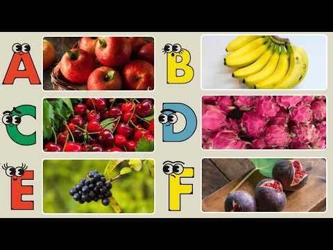 A to Z Fruits Alphabet for Kids 🍎🍌 Learn ABC with Fruit Names