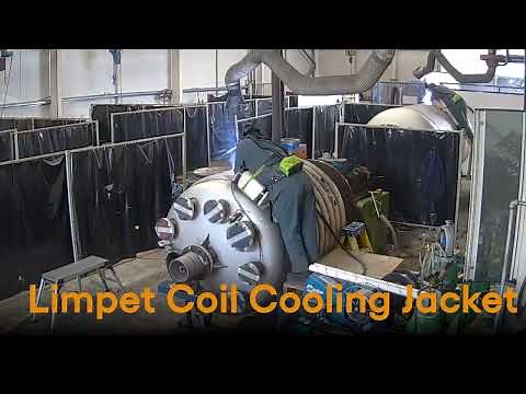 Limpet coil reactor pressure vessel manufacturing time lapse