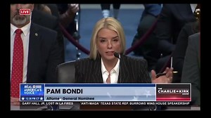 BONDI was asked about Q Anon and Patel statements