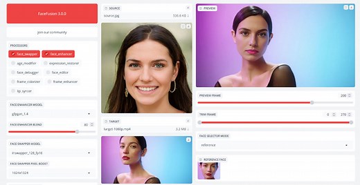 Kostenloses KI-Tool: FaceFusion 3.0: Gesichter in Videos austauschen - auf dem eigenen PC