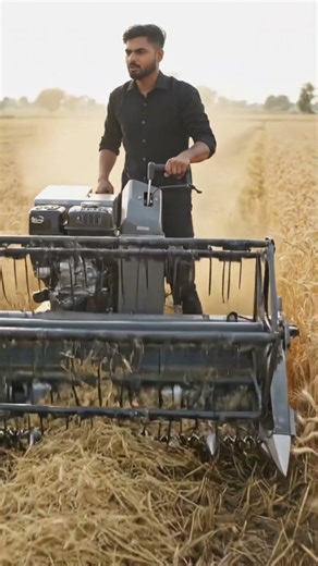 👉 Small Machine, Big Power 💥 Mini Harvester Demo #shorts #farming #viralvideo