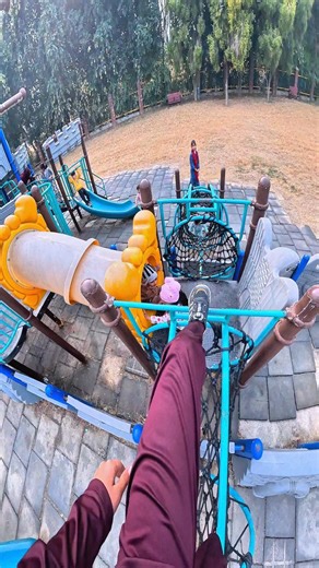 bella ciao playground parkour lovely sliding POV 😍 #escape #slide #parkourlife