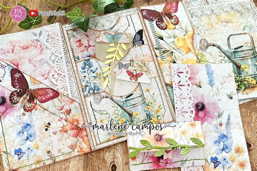 Botanical Junk Journal Folio Printable, Blooming Garden Folder for Ephemera and Tags, Floral Scrapbook Kit, Junk Journal Insert - Etsy
