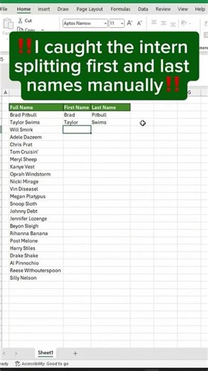 Splitting names
