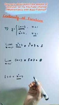 Continuity of piecewise function #shorts #maths #tricks #youtubeshorts #bs #bsc #ms #msc #PhD #mathe