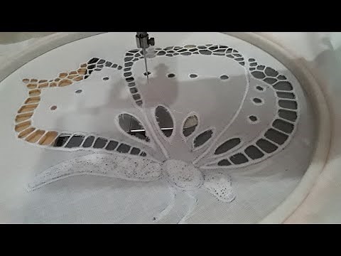 Richelieu embroidery using a zigzag machine.