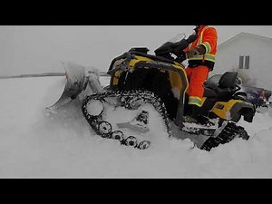 Can Am Outlander with Apache 360 Tracks - Click n' Go 2 Plowing DEEP SNOW