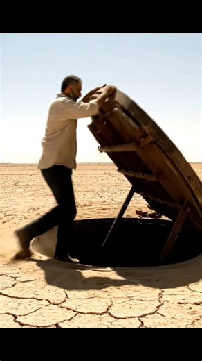 Hidden bunker under desert 🏜️