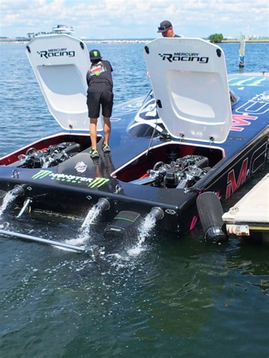 Inspecting the Monster in St Petersburg #raceboat #monsterenergy | boat