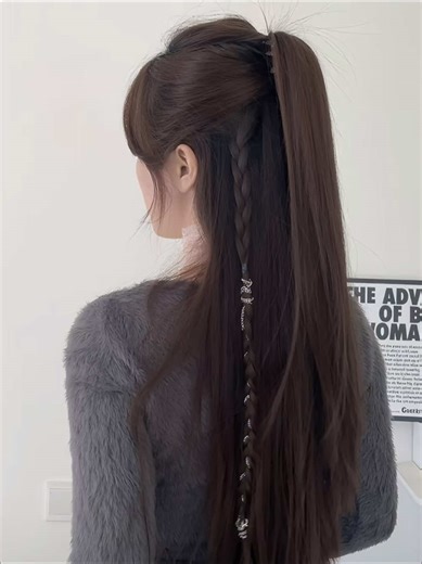 Easy Half-Up Ponytail Tutorial with Braid