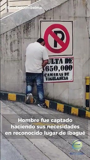 #Unusual | 🤢 Man caught relieving himself in a well-known #Ibagué location