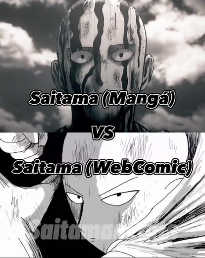 Saitama (Mangá) VS Saitama (WebComic) #fyp #fy #saitama #manga #anime #onepunchman #webcomic #fypシ #opm #saitamasolos