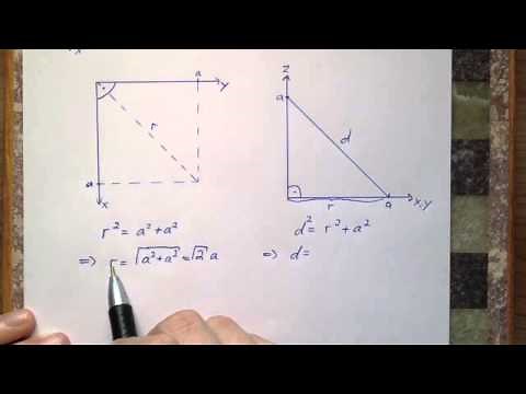 Mathe: Raumdiagonale im Würfel - Geometrie-Aufgaben rechnen