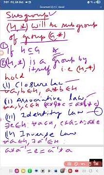 Discrete Mathematics: Group Theory: Subgroup #AKTU