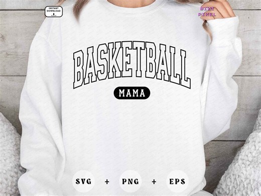 Basketball Mama SVG PNG: Outline Varsity Design (digital Download) - Etsy