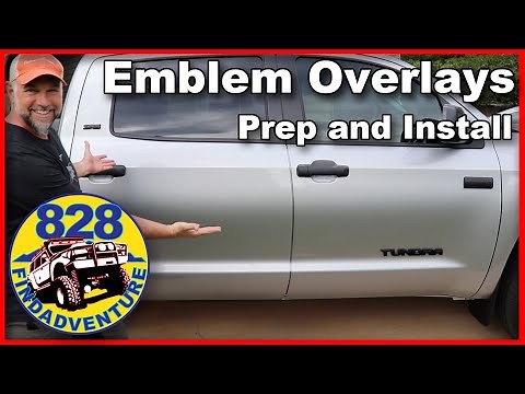 Toyota Tundra Black Emblems prep and install.