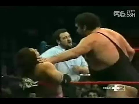 Bret "Hitman" Hart vs. Andre The Giant in Italy 1989