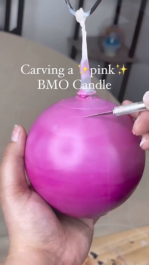 27K views · 1K reactions | Sweet pink BMO 梁✨ #candle #candles #candlecarving #satisfying #art #adventuretime #bmo | Glow City Candles | Facebook