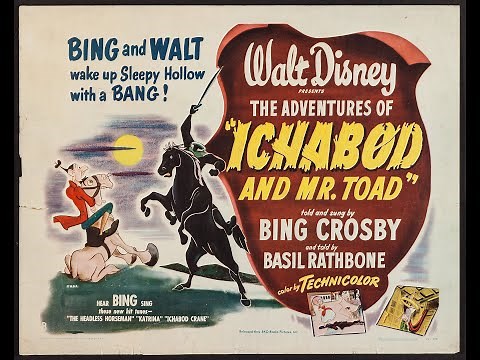 THE ADVENTURES OF ICHABOD AND MR. TOAD (1949) Theatrical Trailer - Bing Crosby, Basil Rathbone
