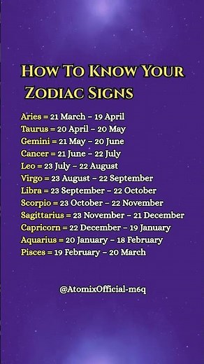How To Know Your Zodiac Signs | Date of Birth Explained #astrology#zodiac