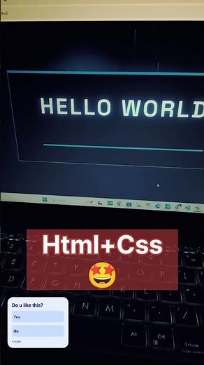 HTML+CSS - Hello World!!!🌍✨#shorts #html #css