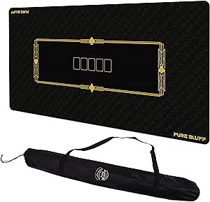 Poker Mat for Table - Premium Smooth, Non-Slip Poker Table Mat with Stronger Edges - Water Resistant Poker Table Tops Card Games - 70x35 Inches, Bag Included