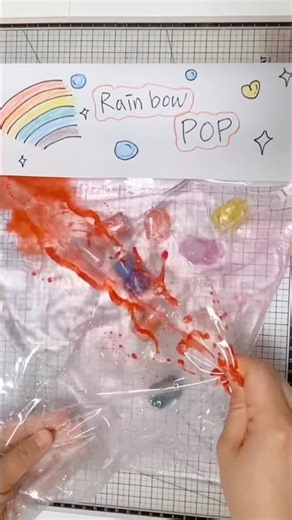Rainbow Soda pop🩵 탄산말랑이 ❤️ #pop #squishy #스퀴시 #satisfying #워터말랑이 #diy #craft