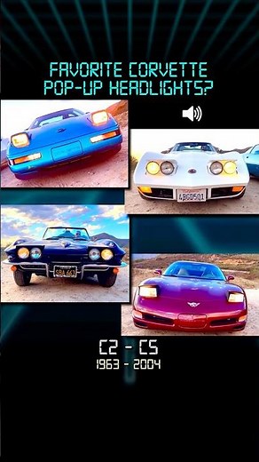 Favorite Corvette POP UP Headlights? (C2, C3, C4, or C5) #corvette #popupheadlights