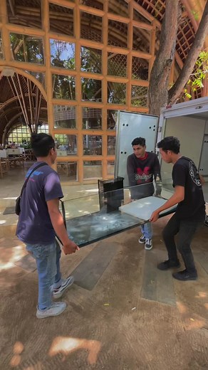 Aquarium installation at Le Bleu