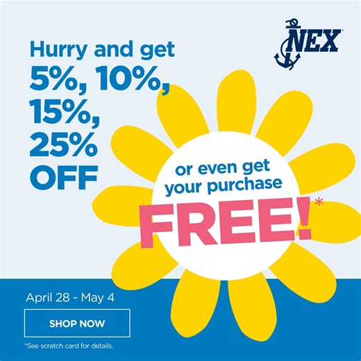Scratch & Save with deals on the brands you love at your NEX! https://tinyurl.com/2p9723x9 | Navy Exchange