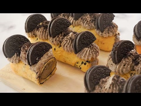 How To Make Oreo Cream Filled Bread | ASMR Cooking