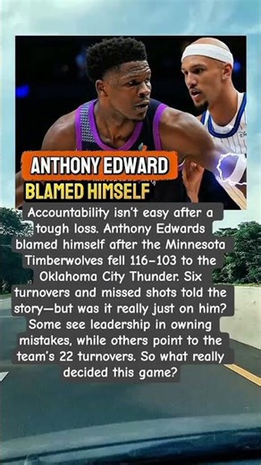Anthony edwards accountability interview #anthonyedwards #timberwolves