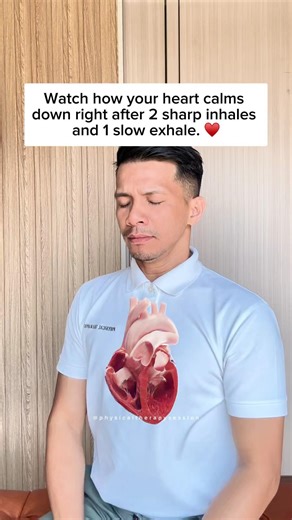 Two quick inhales and one slow exhale can calm your body in seconds.