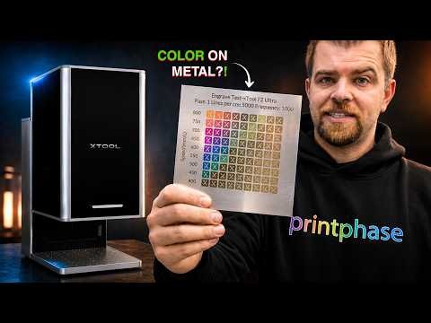 MOPA Color Laser Engraving on Metal: How It Works (xTool F2 Ultra) #laserengraving #mopa