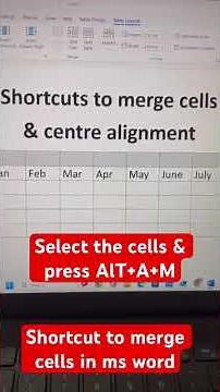 MS Word Table Trick – Merge Cells Easy Way