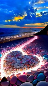 Beach, Sea, Heart. Free Stock Video