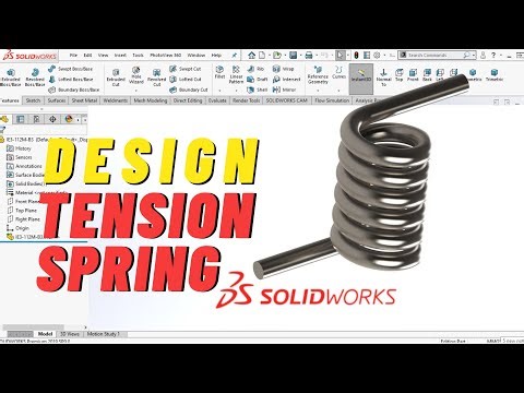 SOLIDWORKS - DESIGN TENSION SPRING