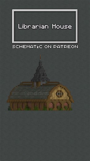 Librarian House Schematic in Minecraft