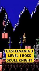Castlevania 3 Dracula's Curse (NES 1990) - Level 1, Boss Skull Knight #nes #retrogaming