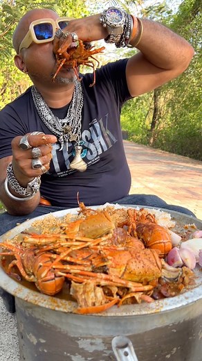 King lobster challenge….❤️😍🍗 #chickenlegpiece #nonveglovers #foodie | Chicken Leg Piece