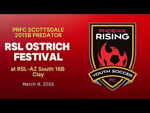 PRFC Scottsdale 2015B Predator vs RSL AZ South 16B Clay