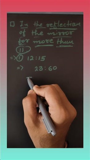 mirror reflection question for clock (gov. exam)🎯💯#reasoning#olympiadmaths#easy#trandingshorts