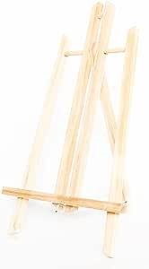 Stiles Letter Board Table Top Easel, Wooden Desktop Easel for Announcement Boards, Paintings, or Canvases, 8 by 15 Inches, Small