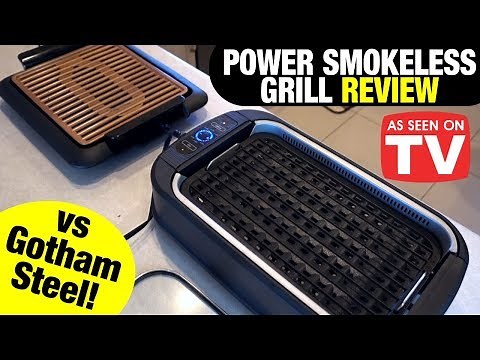 Power Smokeless Grill Review: VS Gotham Steel Smokeless Grill!