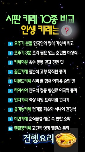 마트 가기 전 필수 시청! 맛의 깊이와 성분까지 싹 훑어주는 시판 카레 10가지 종류별 정밀 분석 가이드 🍛✨