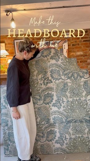 Making a beautiful extra tall custom headboard. Fabric by Zoffany Day in the life of an upholsterer